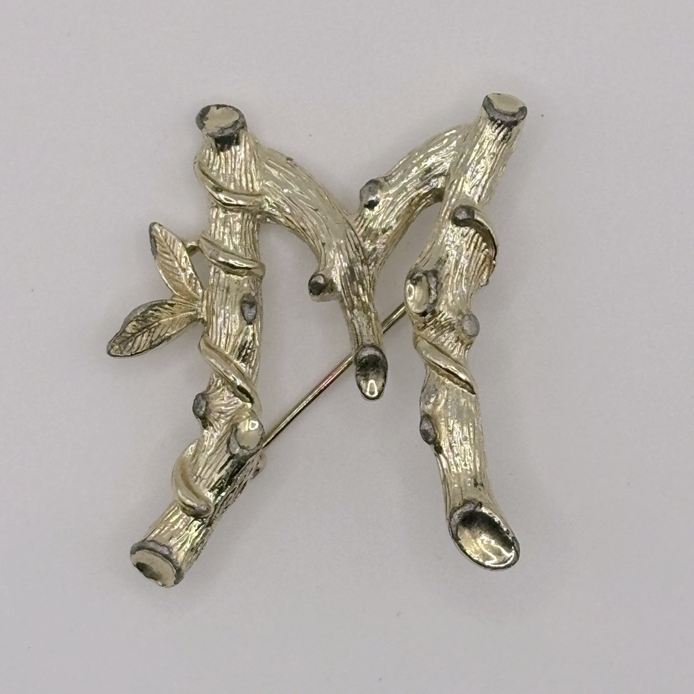 Sarah Coventry Gold-Toned Letter "M" Brooch